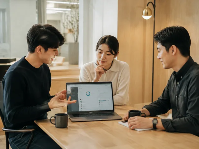 소프트웨어 시연·팀 미팅을 표현한 AI 연출 이미지